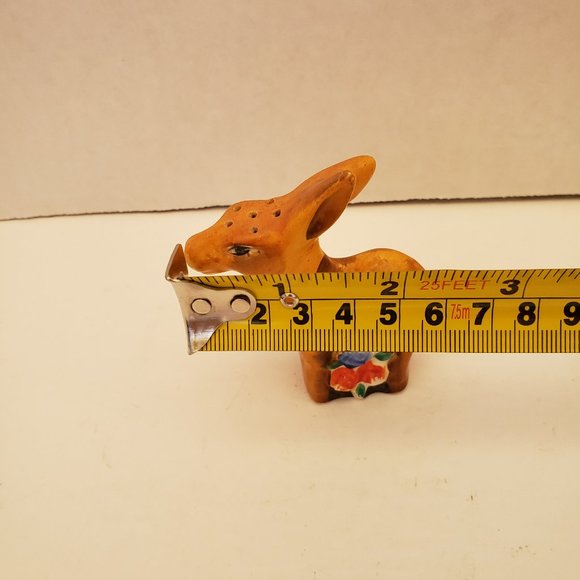 Vintage Donkey or Deer Floral Salt & Pepper Shaker Set - Picture 6 of 7